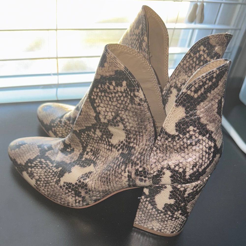 Steve Madden Snakeskin Ankle Booties